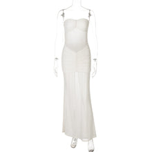 Load image into Gallery viewer, Mesh Stitching Dress Summer Women Sexy off Neck Tube Top Dress
