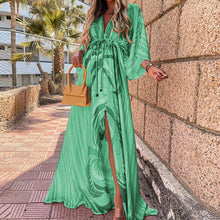 Load image into Gallery viewer, Women Clothing Spring Summer Casual Vacation V neck Printed Dress