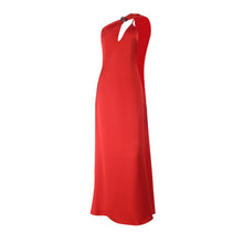 Load image into Gallery viewer, Sexy Slit Mesh Stitching One Shoulder Dress Maxi Dress Women Autumn Clothing