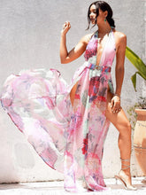 Load image into Gallery viewer, Spring Summer Women Sexy Suspenders Deep V Plunge Floral Shape Printing Slip Dress