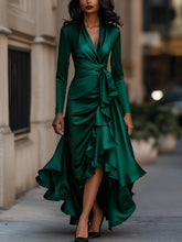 Load image into Gallery viewer, Women Clothing Elegant Ruffled Waist Slimming Maxi Dress Dress