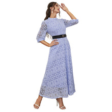 Load image into Gallery viewer, Dress Elegant Maxi Dress Solid Color Mesh High Waist A Line Dress