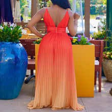 Load image into Gallery viewer, Women Clothing Deep V Plunge Neck Sexy Pleated Spaghetti Straps Corset Dress