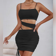 Load image into Gallery viewer, Summer Women Clothes Sexy Hollow Out Cutout out Camisole Pleated Dress
