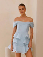 Load image into Gallery viewer, Summer Sexy Tube Top Backless Solid Color Tiered Dress