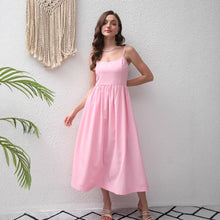 Load image into Gallery viewer, Summer Suspender Maxi Dress Backless Elegant French Dress Elegant Big Hem Dress