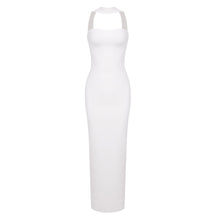 Load image into Gallery viewer, Summer Women Clothing Side Slit Bandage Elastic Long Tube Top Tight Halter Dress