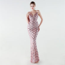 Load image into Gallery viewer, Heavy Industry Sequin Slim Deep Fishtail Evening Dress