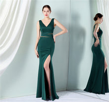 Load image into Gallery viewer, Toast Dress Bride Long Appreciation Dinner Slim Fit Fishtail Dress Wedding Car Model Exhibition Cocktail Dress