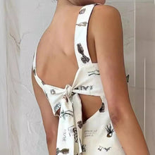 Load image into Gallery viewer, Bow Bandage Summer Maxi Dress Women Cothing Printed Sleeveless Office Long Suspender Amplified craft