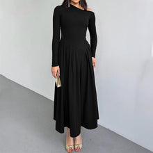 Load image into Gallery viewer, Elegant High Waist Long Sleeves Long Dress Women Clothing Autumn Winter