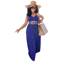 Load image into Gallery viewer, Sexy High Waist Hollow Out Cutout Backless Lace up Casual Split Women Dress