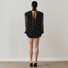 Load image into Gallery viewer, Women Clothing Polka Dot Design Turtleneck Backless Hip Wrapped Short Dress