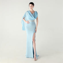 Load image into Gallery viewer, Tulle Shawl Three Dimensional Bead Tube Embroidery Craft One Shoulder Slim Slimming Social Celebration