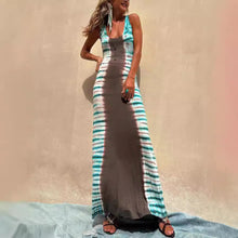 Load image into Gallery viewer, Dress Positioning Printing Backless Lace Up Sexy Dress