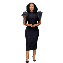 Load image into Gallery viewer, Women Clothing Stitching Ruffle Sleeve Summer Africa Dress