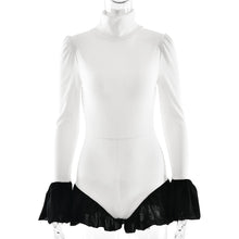 Load image into Gallery viewer, Women Clothing Autumn Winter Bell Sleeve Sexy Stitching Sexy Slim Jumpsuit
