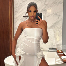 Load image into Gallery viewer, Women Clothing Sexy Dress Strapless Dress Backless Slit White Dress Sexy