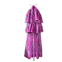 Load image into Gallery viewer, Autumn Winter High Grade Elegance Sleeveless Halter Stitching Elegant Ruffled Slimming Dress Women