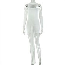 Load image into Gallery viewer, Solid Color Women Clothing Split Sexy Asymmetric Dress off Neck Long Sleeve Slim Dress