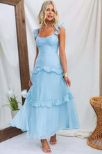 Load image into Gallery viewer, Summer Women Clothing Solid Color Elegant Graceful Ruffled Dress