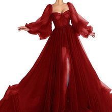 Load image into Gallery viewer, Summer Women Clothing Graceful Fashionable Dress Mesh Split Expansion Dress Wedding Evening Dress