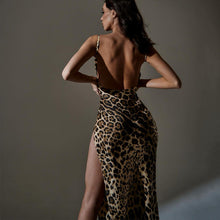 Load image into Gallery viewer, Women Clothing Summer Printed Sexy Backless Slit Strap Dress