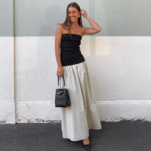 Load image into Gallery viewer, Women Clothing Summer Wrapped Chest Sexy Slimming Beam Waist Pleated A line Dress