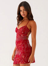 Load image into Gallery viewer, Women Clothing Sequined Embroidered Dress Sexy Backless Spaghetti Straps Dress Wome Summer