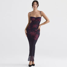 Load image into Gallery viewer, Women Clothing Printing Slip Dress Women Slim Fit Backless Sheath Fishtail Dress Long Evening Dress