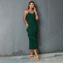 Load image into Gallery viewer, Summer Women Sexy Dress Semi Transparent Stitching Sleeveless Backless Halter Dress