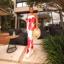 Load image into Gallery viewer, Summer Women Casual Tube Top Printed Long Vacation Dress