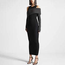 Load image into Gallery viewer, Autumn Elegant Slim Fit Slimming Patchwork Dress Socialite Knitted Dress for Women