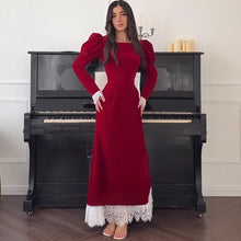 Load image into Gallery viewer, Fall Long Elegant Graceful Waist Dress