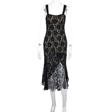 Load image into Gallery viewer, Women Clothing Sexy Lace Sling Slim Fit See through Split High Grade Dress Women