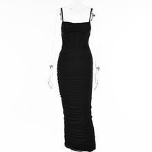Load image into Gallery viewer, Slip Dress Summer Women Sexy Sexy Backless Tight Waist Controlled Pleated Dress