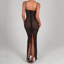 Load image into Gallery viewer, Autumn Sexy Suspender Tight Dress Lace Backless Split Polka Dot Dress