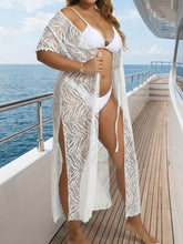 Load image into Gallery viewer, Women Coat Women Clothing Sexy Deep V Plunge See through Lace Waist Trimming Lace up Beach Beach Cover Up Split
