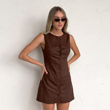 Load image into Gallery viewer, Autumn Cotton Sleeveless Vest Dress High Grade Elegant Slim Fit A line Dress