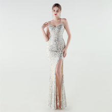Load image into Gallery viewer, Heavy Industry Sequin Beaded Boning Corset Waist Tight Evening Dress