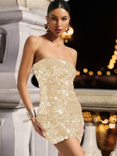 Load image into Gallery viewer, Women Clothing Nightclub Dress Sexy Backless Sequ Dress