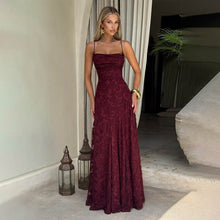 Load image into Gallery viewer, Summer Women Clothing Sexy Strap Chiffon Elegant Backless Evening Dress