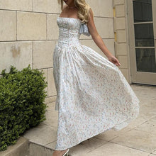 Load image into Gallery viewer, Sexy Printing Slip Dress Summer Slim Fit Backless Maxi Dress Elegant High Sense Summer Beautiful Dress