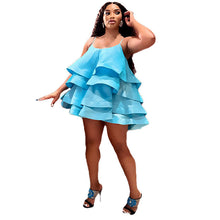 Load image into Gallery viewer, Spring Summer Women Braces Ruffled Tiered Dress Sexy Suspenders Dress