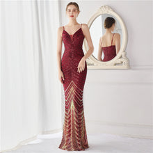Load image into Gallery viewer, Positioning Floral Dream Socialite Gathering Party Evening Dress Sexy Long Slimming Toast Dress Bride