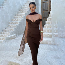 Load image into Gallery viewer, Elegant Tube Top Solid Color Dress Sexy Sleeveless Slim Fit Backless Dress