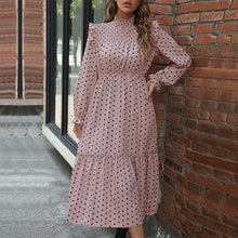 Load image into Gallery viewer, Autumn Women Wear Long Sleeve Polka Dot Dress