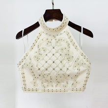 Load image into Gallery viewer, Goods Stars Heavy Industry Beads Diamond Metal Sheet Halterneck Vest Top Dress