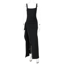 Load image into Gallery viewer, Women Evening Dress Maxi Dress Summer Sexy Strap Backless High Slit Dress