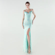 Load image into Gallery viewer, Heavy Industry Sequin Beaded Boning Corset Waist Tight Evening Dress